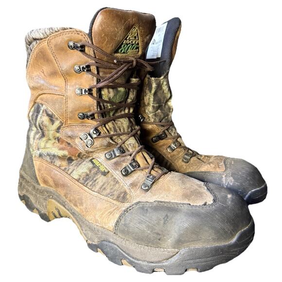 ROCKY 800g Thinsulate Leather GORE TEX Waterproof Hunting Boots Men's Size 13 W